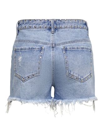 ΤΖΙΝ SHORTS ONLY ONLPACY HW STUDDED DNM MEDIUM BLUE
