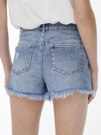 ΤΖΙΝ SHORTS ONLY ONLPACY HW STUDDED DNM MEDIUM BLUE