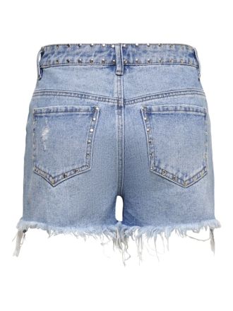 ΤΖΙΝ SHORTS ONLY ONLPACY HW STUDDED DNM MEDIUM BLUE