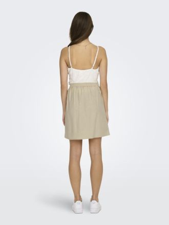 SKIRT ONLY ONLKERRY MW SHORT BUT LINEN BL SKIRT PNT BEIGE