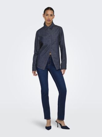 ΠΟΥΚΑΜΙΣΟ ONLY RUBY LS DNM SHIRT AKM DARK BLUE DENIM