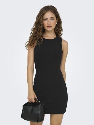 ΦΟΡΕΜΑ ONLY 30 WILMA AOP RIB DRESS CS JRS BLACK