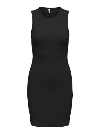 ΦΟΡΕΜΑ ONLY 30 WILMA AOP RIB DRESS CS JRS BLACK