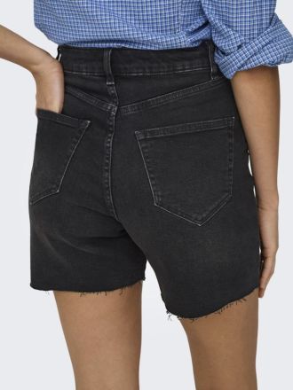 ΤΖΙΝ SHORTS ONLY HANNAH HW WIDE LEG WASHED BLACK