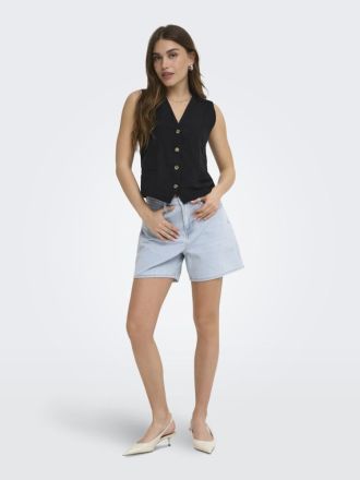 ΓΥΝΑΙΚΕΙΟ SHORTS ONLY PHINE LIFE LIGHT BLUE BLEACHED DENIM