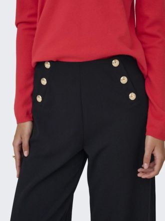 ΠΑΝΤΕΛΟΝΙ ONLY ONLTILDA LIFE 6-BUTTON PANTS BLACK