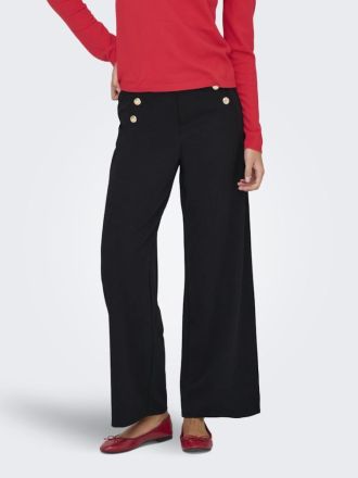 ΠΑΝΤΕΛΟΝΙ ONLY ONLTILDA LIFE 6-BUTTON PANTS BLACK