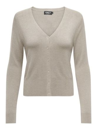 ΖΑΚΕΤΑ ONLY VENICE LIFE LS VNECK CARDI KNIT WHITECAP GRAY