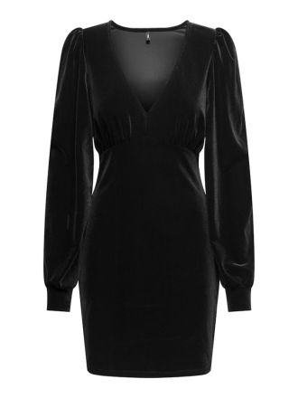 ΦΟΡΕΜΑ ONLY SMOOTH LIFE L/S V-NECK DRESS JRS BLACK