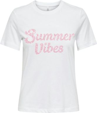 T-SHIRT ONLY HENNY LIFE REG S/S TOP BOX JRS BRIGHT WHITE/SUMMER VIBE