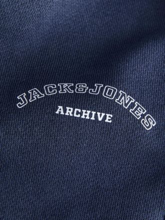 SHORTS ΦΟΡΜΕΣ JACK&JONES JPSTGORDON COLLEGE SWEAT SHORTS MID ΣΚΟΥΡΟ ΜΠΛΕ