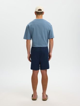 ΒΕΡΜΟΥΔΑ SELECTED SLHREGULAR BRODY LINEN SHORTS DARK SAPPHIRE