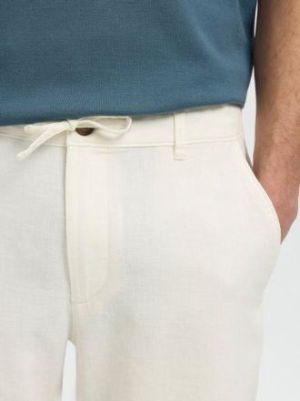 ΒΕΡΜΟΥΔΑ SELECTED SLHREGULAR BRODY LINEN SHORTS CLOUD DANCER