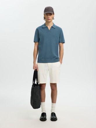 ΒΕΡΜΟΥΔΑ SELECTED SLHREGULAR BRODY LINEN SHORTS CLOUD DANCER