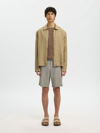 ΒΕΡΜΟΥΔΑ SELECTED SLHREGULAR BRODY LINEN SHORTS DELICIOSO