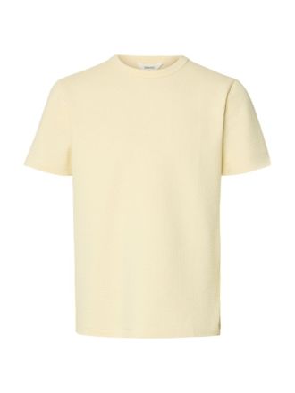 T-SHIRT SELECTED SLMSANDER SEERSUCKER SS O-NECK ANGORA