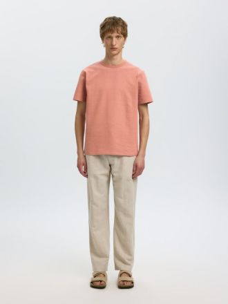 T-SHIRT SELECTED SLMSANDER SEERSUCKER SS O-NECK ROSE DAWN
