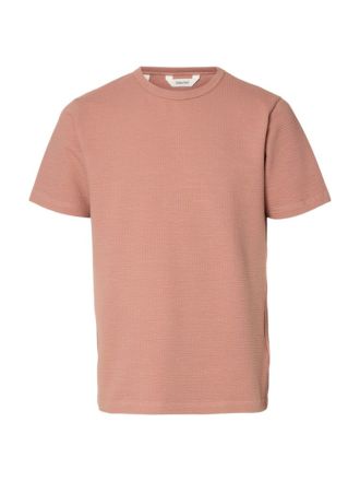 T-SHIRT SELECTED SLMSANDER SEERSUCKER SS O-NECK ROSE DAWN