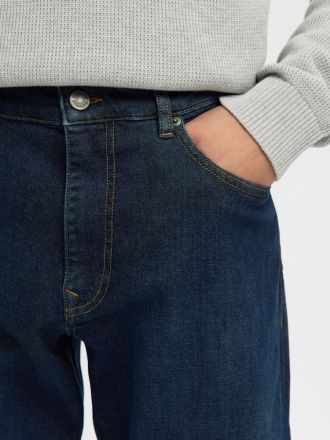 ΤΖΙΝ SELECTED SLM196-STRAIGHT CLEO FLEX DB 615 JNS NOS DARK BLUE DENIM