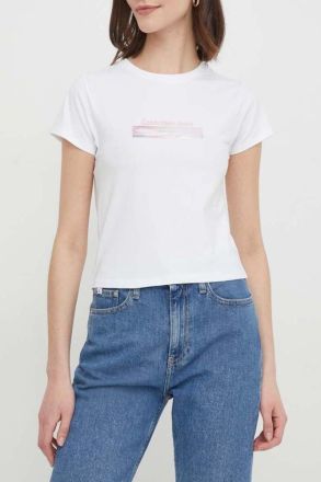 T-SHIRT CALVIN KLEIN DIFFUSED BOX FITTED TEE BRIGHT WHITE