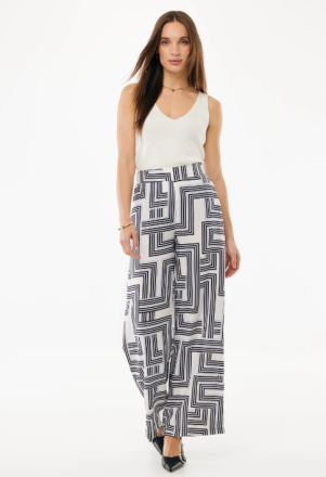 ΠΑΝΤΕΛΟΝΙ MEXX MULTICOLOR STRIPES WHITE