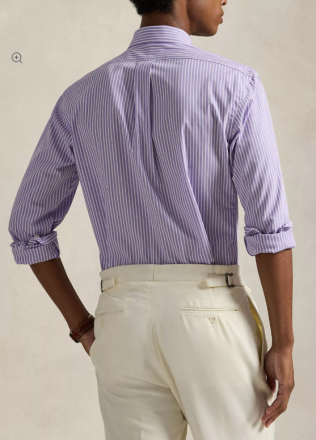 ΠΟΥΚΑΜΙΣΟ POLO RALPH LAUREN STRIPE PURPLE WHITE