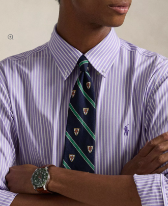ΠΟΥΚΑΜΙΣΟ POLO RALPH LAUREN STRIPE PURPLE WHITE