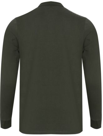 LONG-SLEEVE POLO SHIRT U.S. GRAND POLO EQUIPMENT & APPAREL GREEN
