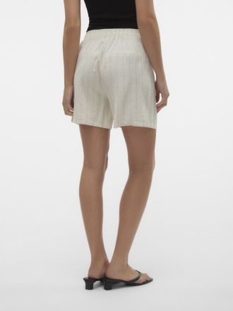 SHORTS VERO MODA VMMINDY HW LINEN SHORTS MIX NOOS STRIBE ECRU /GREY