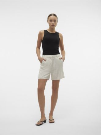 SHORTS VERO MODA VMMINDY HW LINEN SHORTS MIX NOOS STRIBE ECRU /GREY