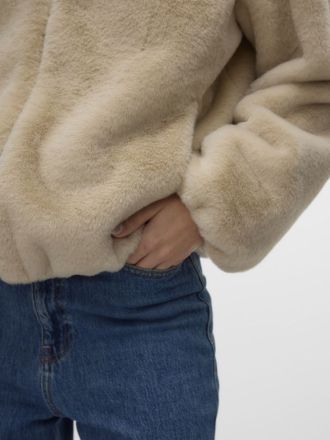 JACKET ΓΟΥΝΑ VERO MODA VMSONJALIGA SHORT JACKET GA BOO OATMEAL