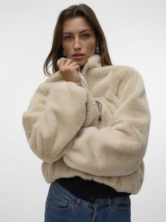 JACKET ΓΟΥΝΑ VERO MODA VMSONJALIGA SHORT JACKET GA BOO OATMEAL