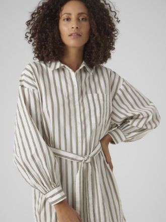 SHIRT VERO MODA VMBEA L/S LONG SHIRT DRESS WVN POP7