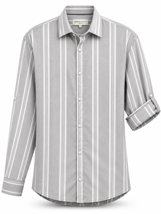 ΠΟΥΚΑΜΙΣΟ TOM TAILOR DENIM RELAXED STRIPED SHIRT 25988126 STRIPE