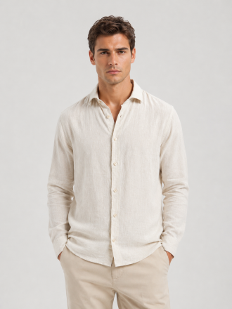 LONG SLEEVE DSTREZZED DS_JAGGER SHIRT SAND MELANGE