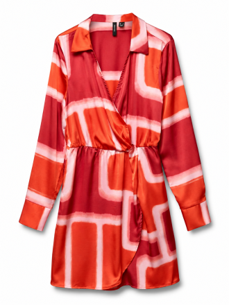 ΦΟΡΕΜΑ VERO MODA VMREBA SILBA LS SHORT DRESS WVN GA PRINT