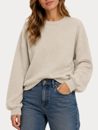 ΠΛΕΚΤΑ VERO MODA VMNANCY JAQUARD LS O-NECK PULLOVER BOO BIRCH