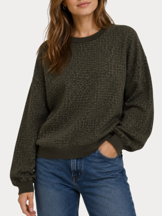 ΠΛΕΚΤΑ VERO MODA VMNANCY JAQUARD LS O-NECK PULLOVER BOO FOREST NIGHT