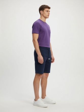 SHORTS ΦΟΡΜΕΣ JACK&JONES JPSTGORDON COLLEGE SWEAT SHORTS MID ΣΚΟΥΡΟ ΜΠΛΕ