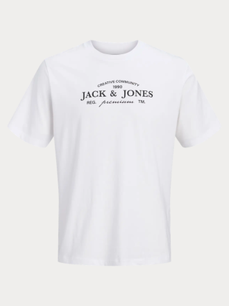 T-SHIRT JACK & JONES JPRBLAKEVIN SS TEE FST WHITE