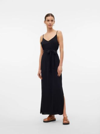 ΦΟΡΕΜΑ VERO MODA VMEASY JOY SLIT MAXI V-NECK DRESS BLACK