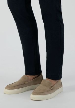 LOAFERS LEATHER SUEDE DSTREZZED CASUAL PENNY BEIGE