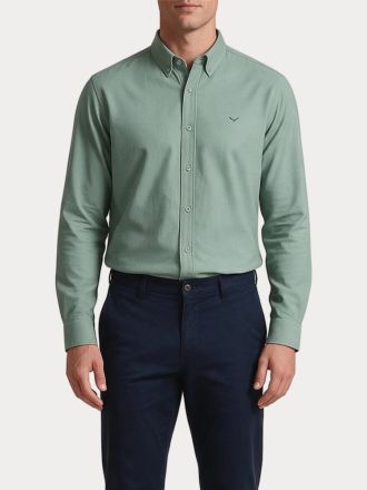 ΠΟΥΚΑΜΙΣΟ BOSTON DYED OXFORD SHIRT MOSS
