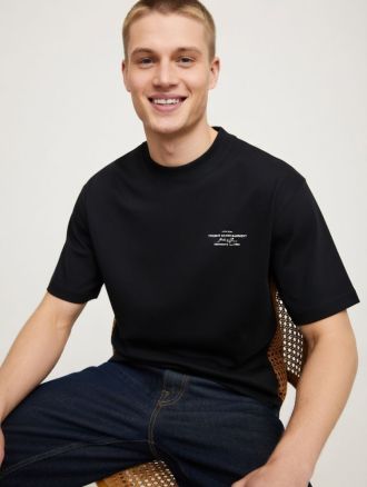 T-SHIRT JACK & JONES JPRBLACHAD BRANDING SS CREW NECK BLACK
