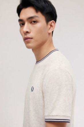 T-SHIRT FRED PERRY TWIN TIPPED CREAM