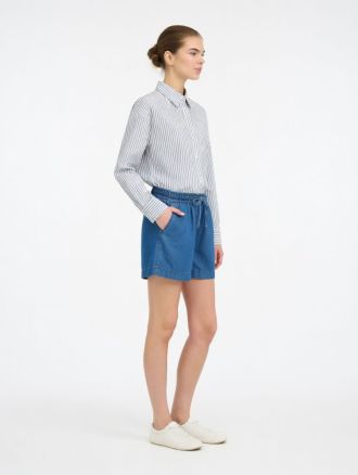 SHORTS ONLY CHARIS LIFE PULL UP SHORTS WVN CC DARK BLUE