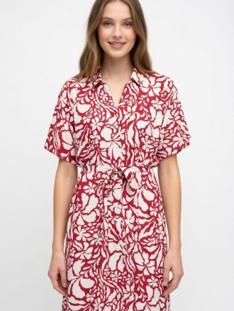 ΦΟΡΕΜΑ ONLY YASMIN S/S SHIRT DRESS WVN MERLOT