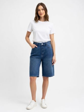 ΒΕΡΜΟΥΔΑ ONLY ONLMERLA HW LONG SHORTS DNM MEDIUM BLUE