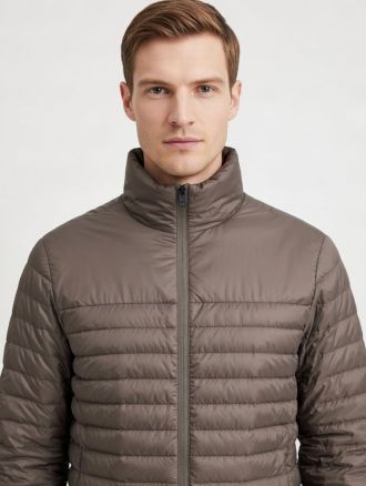 PUFFER JACKET JACK & JONES JWHUNO LIGHTWEIGHT LIGHT BROWN