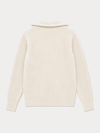 ΠΛΕΚΤΑ FIVE EVER PARIS HALF ZIP CABLE ECRU